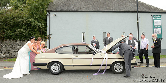 Wedding party fun at Bunratty Folk Park