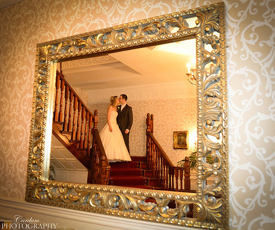 Bride and Groom in the frame at The Bunratty Castle Hotel, Bunratty, Co Clare
